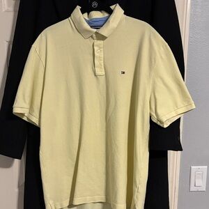 Tommy Hilfiger Men's Light Yellow Polo Shirt